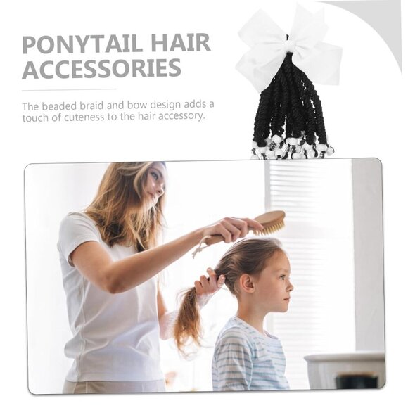 3PCS Synthetic Fiber Ponytail Beads Dreadlocks Hair Extensions Kids Women main image 2